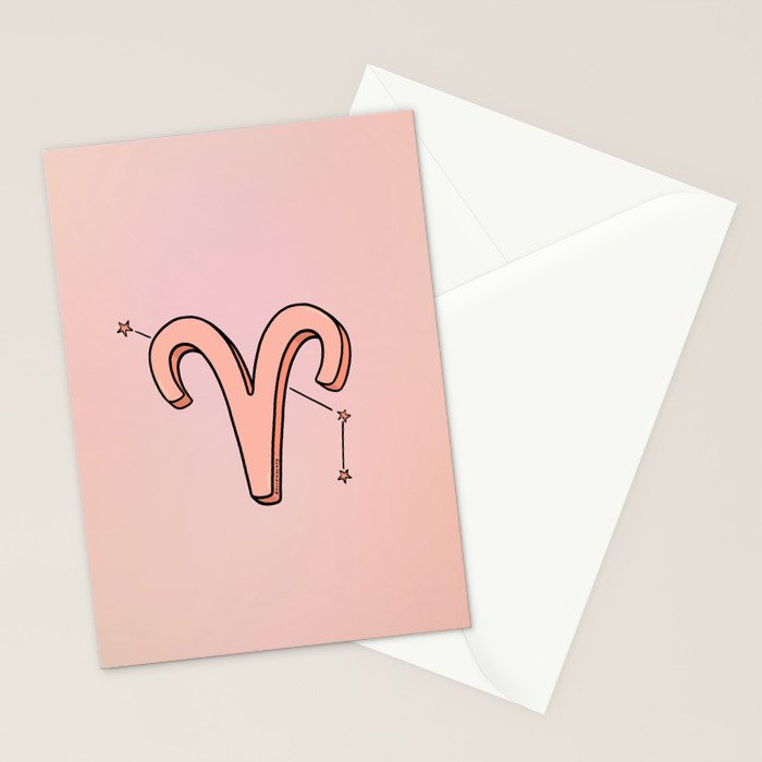 Aries Symbol Stationery Card Gallery Image 2