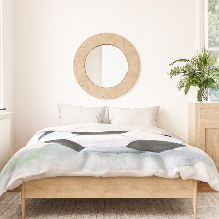 Soccer Ball Watercolor Duvet Cover Gallery Image 3