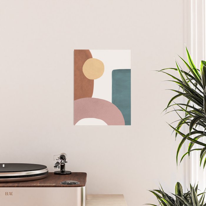 Abstract Earth 1-1 - Painted Shapes Poster Gallery Image 2
