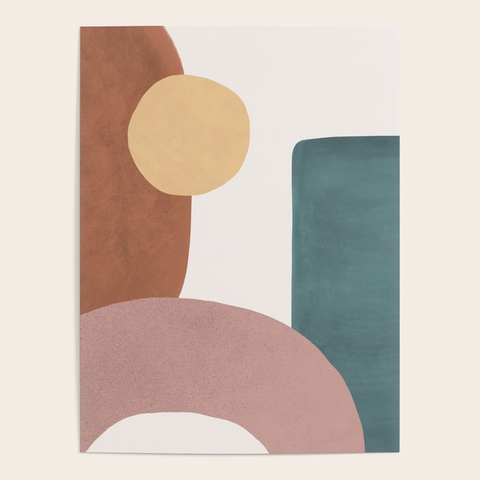 Abstract Earth 1-1 - Painted Shapes Poster Gallery Image 4