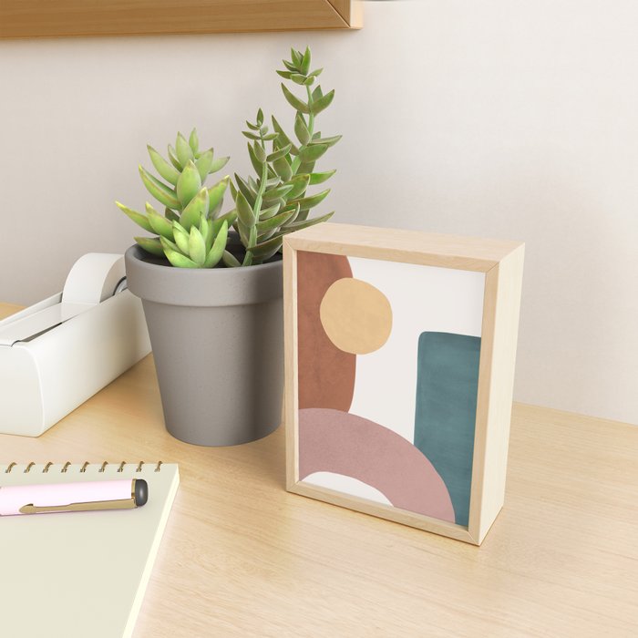 Abstract Earth 1-1 - Painted Shapes Mini Art Print Gallery Image 2