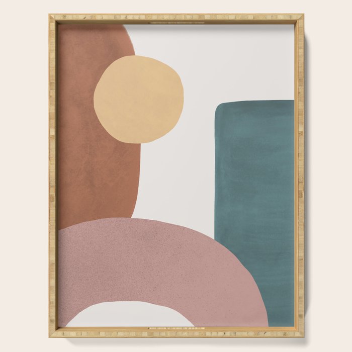 Abstract Earth 1-1 - Painted Shapes Serving Tray Gallery Image 1