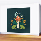 Moonlight Flower Frogs and Mushroom Wall Mural Gallery Image 2