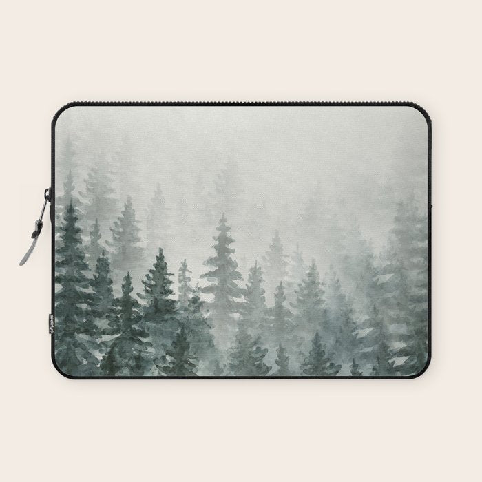 Foggy Pine Trees 3 Laptop Sleeve Gallery Image 1