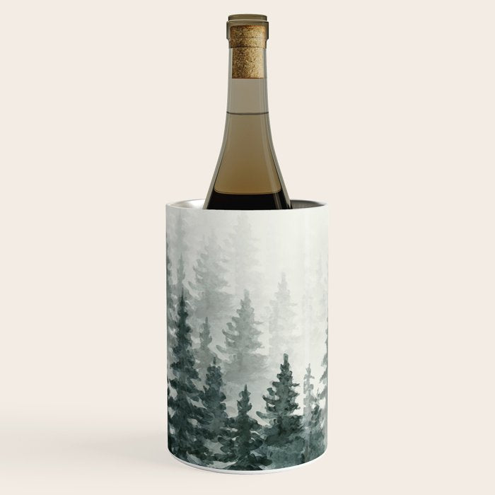 Foggy Pine Trees 3 Wine Chiller Gallery Image 2
