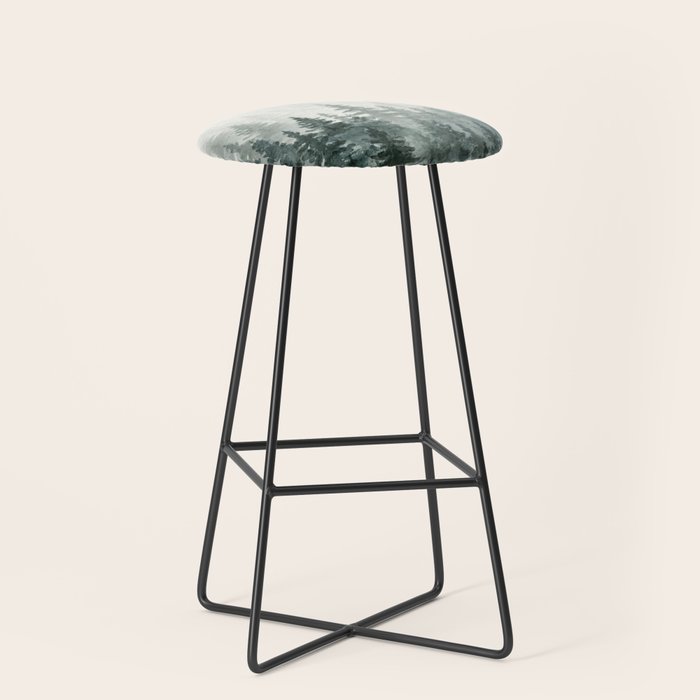 Foggy Pine Trees 3 Stool Gallery Image 1