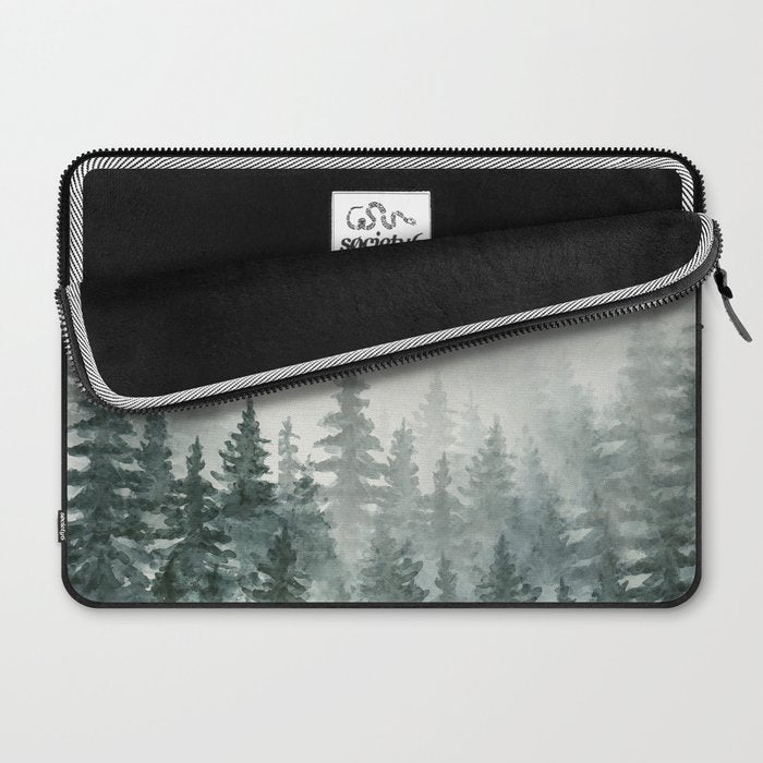 Foggy Pine Trees 3 Laptop Sleeve Gallery Image 2