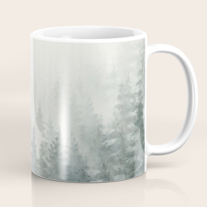 Foggy Pine Trees 3 Coffee Mug Gallery Image 1