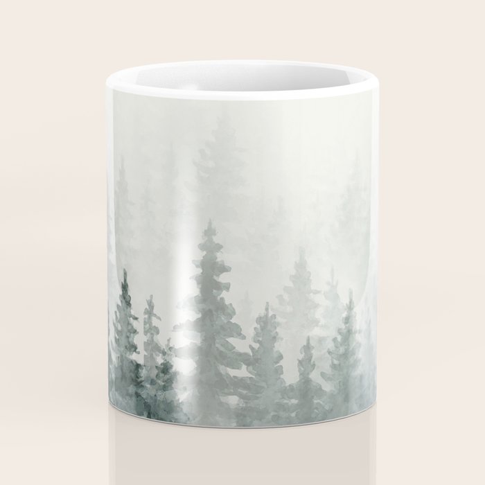 Foggy Pine Trees 3 Coffee Mug Gallery Image 4