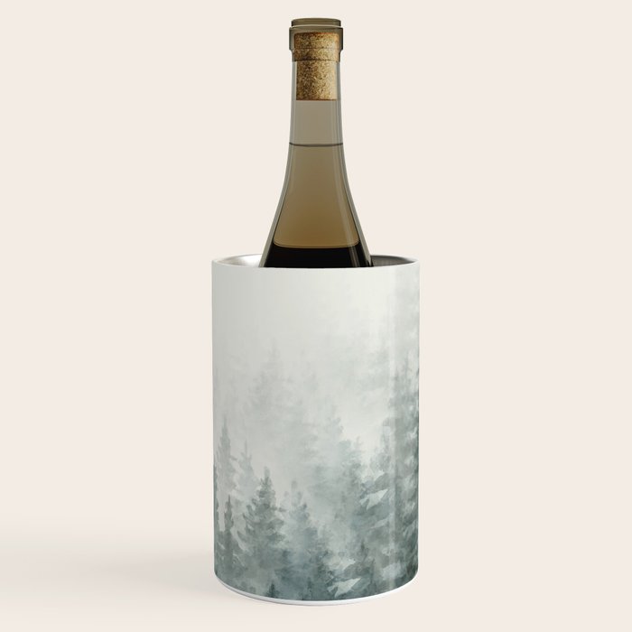 Foggy Pine Trees 3 Wine Chiller Gallery Image 3