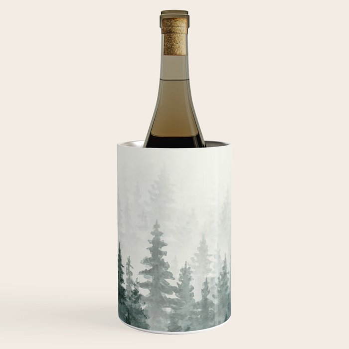 Foggy Pine Trees 3 Wine Chiller Gallery Image 1