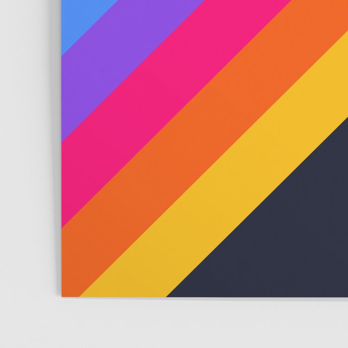 Classic Vintage 80s Style Retro Stripes - Olah Poster Gallery Image 3