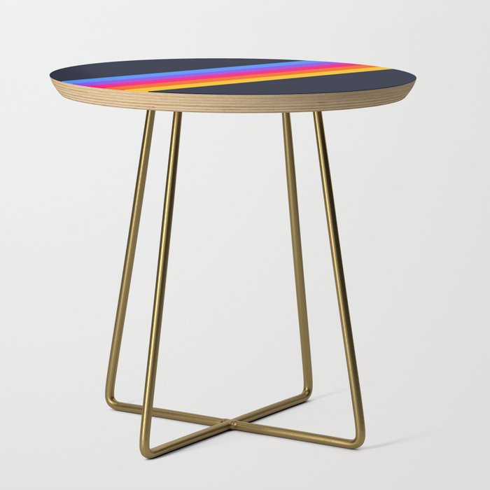 Classic Vintage 80s Style Retro Stripes - Olah Side Table Gallery Image 1
