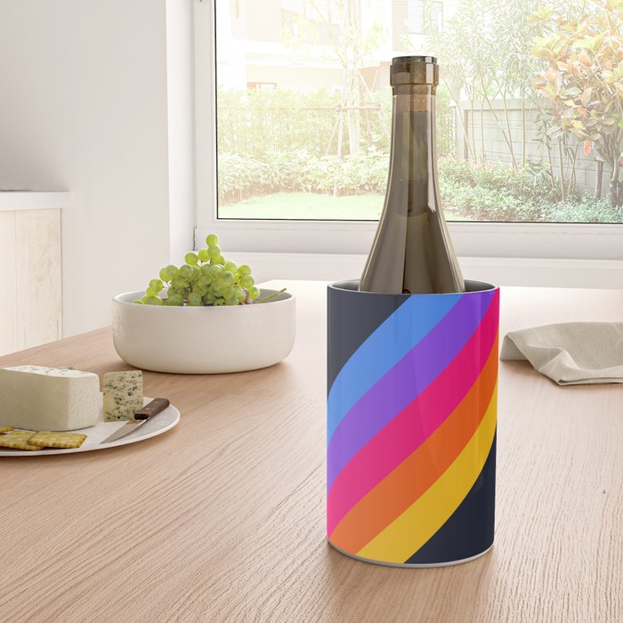 Classic Vintage 80s Style Retro Stripes - Olah Wine Chiller Gallery Image 4
