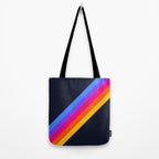 Classic Vintage 80s Style Retro Stripes - Olah Tote Bag Gallery Image 2