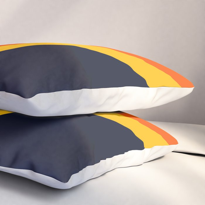 Classic Vintage 80s Style Retro Stripes - Olah Pillow Sham Gallery Image 3