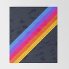 Classic Vintage 80s Style Retro Stripes - Olah Throw Blanket Gallery Image 2