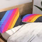 Classic Vintage 80s Style Retro Stripes - Olah Pillow Sham Gallery Image 2