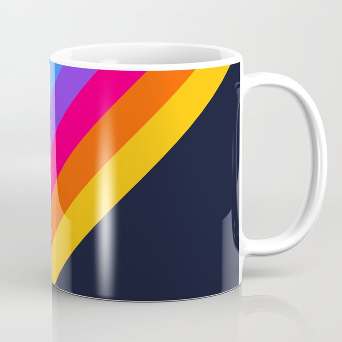 Classic Vintage 80s Style Retro Stripes - Olah Coffee Mug Gallery Image 1