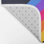 Classic Vintage 80s Style Retro Stripes - Olah Bath Mat Gallery Image 2