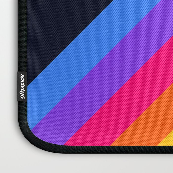 Classic Vintage 80s Style Retro Stripes - Olah Laptop Sleeve Gallery Image 3