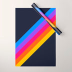 Classic Vintage 80s Style Retro Stripes - Olah Wrapping Paper Gallery Image 1