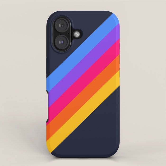 Classic Vintage 80s Style Retro Stripes - Olah iPhone Case Gallery Image 1