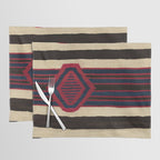 Antique Navajo Black and White Striped Placemat Gallery Image 1