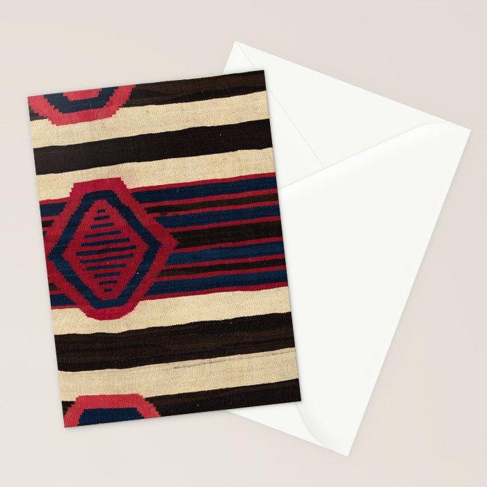 Antique Navajo Black and White Striped Stationery Card Gallery Image 2