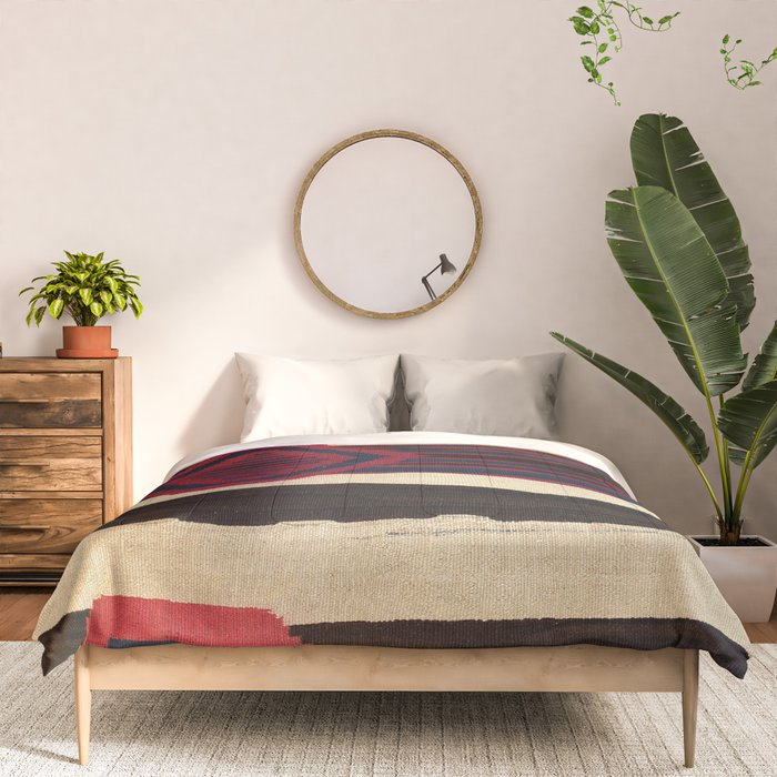 Antique Navajo Black and White Striped Comforter Gallery Image 3