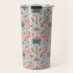 Palm Flamingos Tropical Travel Mug Gallery Image 1
