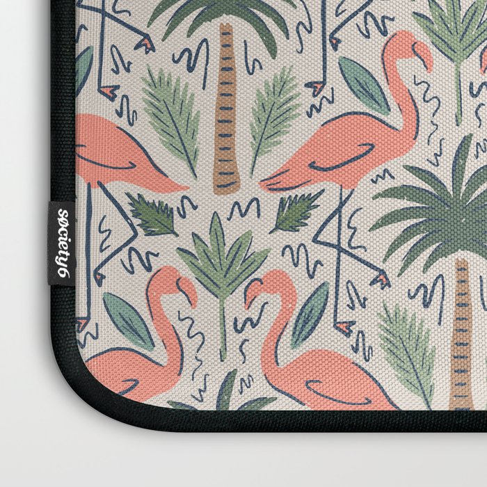 Palm Flamingos Tropical Laptop Sleeve Gallery Image 3