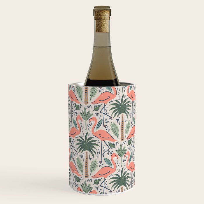 Palm Flamingos Tropical Wine Chiller Gallery Image 2