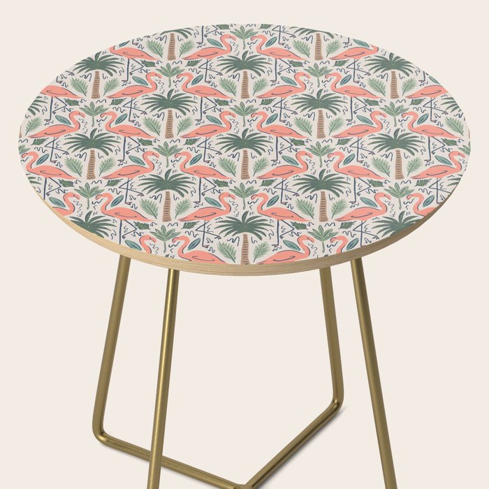 Palm Flamingos Tropical Side Table Gallery Image 2