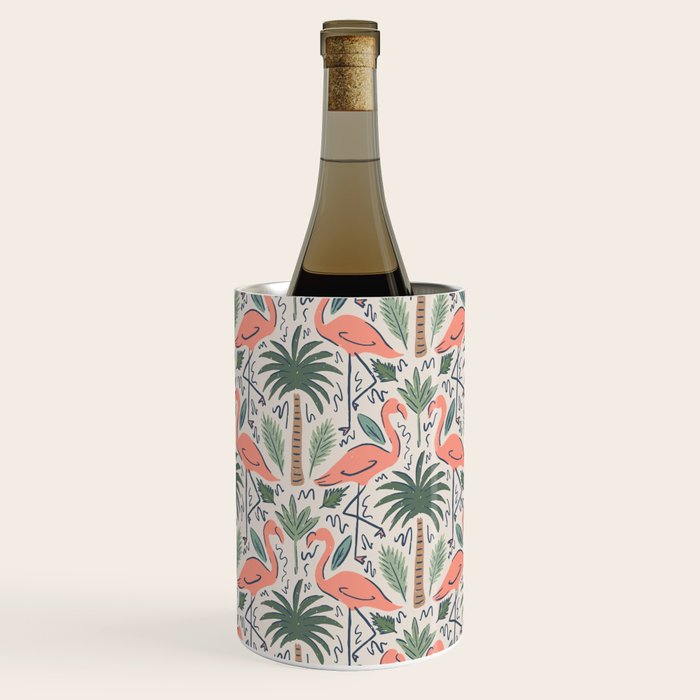 Palm Flamingos Tropical Wine Chiller Gallery Image 3