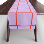 Red + Lavender Plaid Checker Table Runner Gallery Image 1