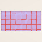 Red + Lavender Plaid Checker Desk Mat Gallery Image 3