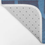 Boy with paper boats, blue Bath Mat Gallery Image 2