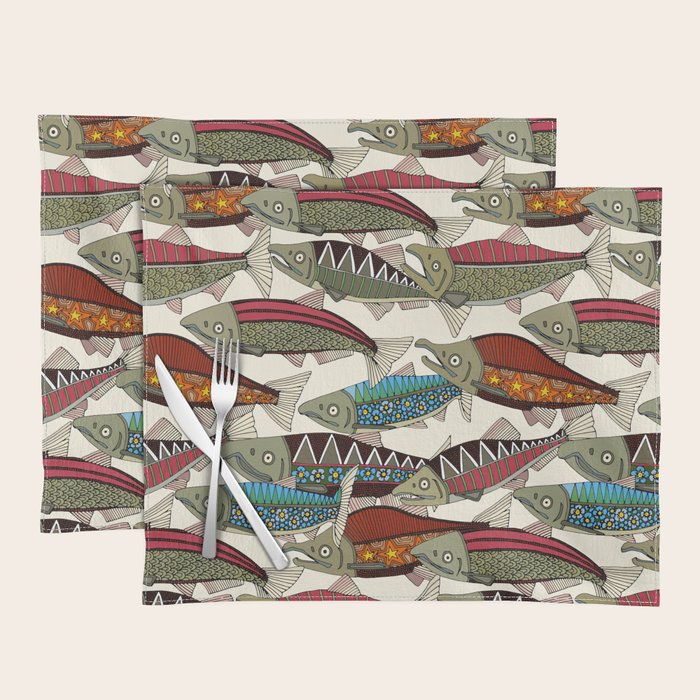 Alaskan salmon pearl Placemat Gallery Image 1