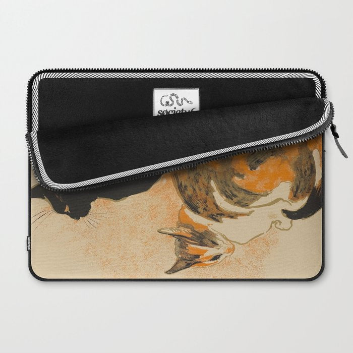 At the Bodiniere Théophile-Alexandre Steinlen 1894 Cat Ink Illustration Laptop Sleeve Gallery Image 2