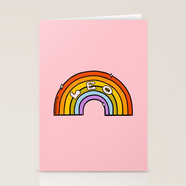 Leo Rainbow Stationery Card Gallery Image 2
