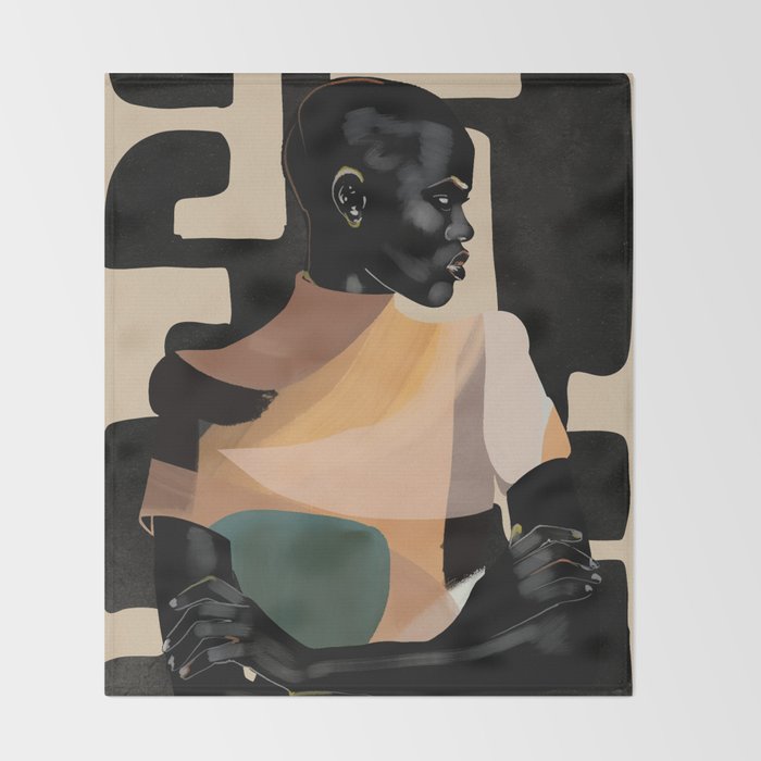 Portrait in Form Throw Blanket Gallery Image 2