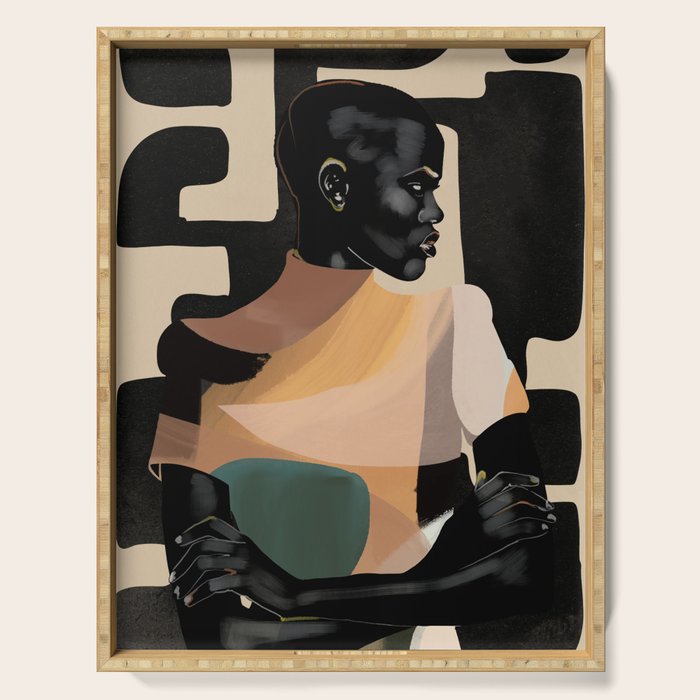 Portrait in Form Serving Tray Gallery Image 1
