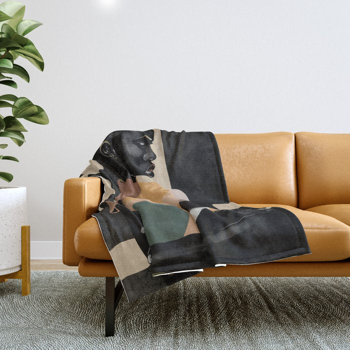Portrait in Form Throw Blanket Gallery Image 1