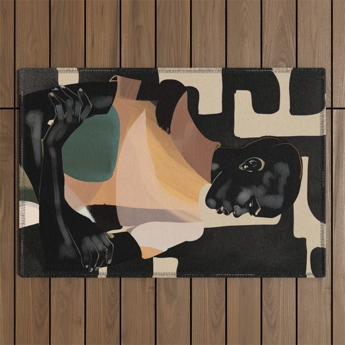 Portrait in Form Outdoor Rug Gallery Image 1