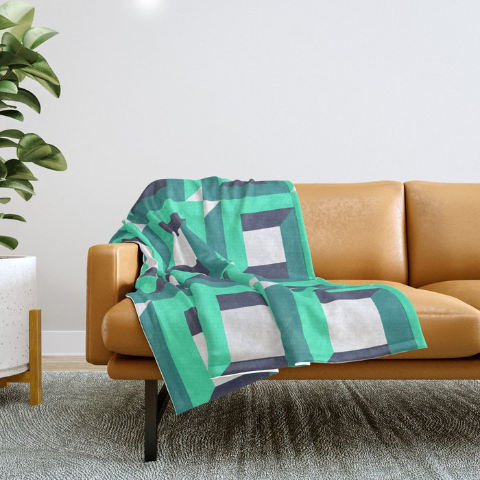 Modern Geometric 74B Throw Blanket Gallery Image 1