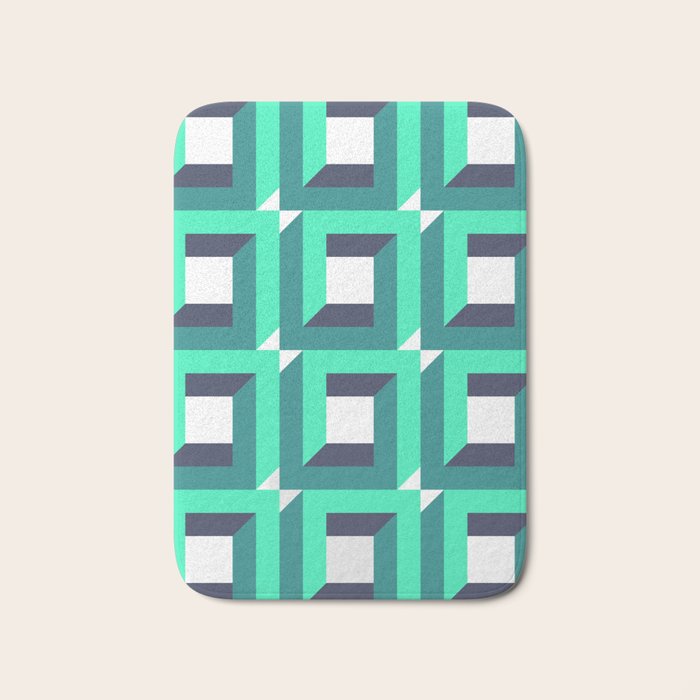 Modern Geometric 74B Bath Mat Gallery Image 1