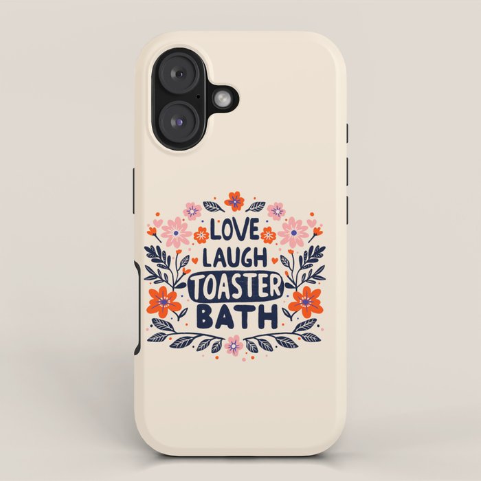 Love Laugh Toaster Bath iPhone Case Gallery Image 1