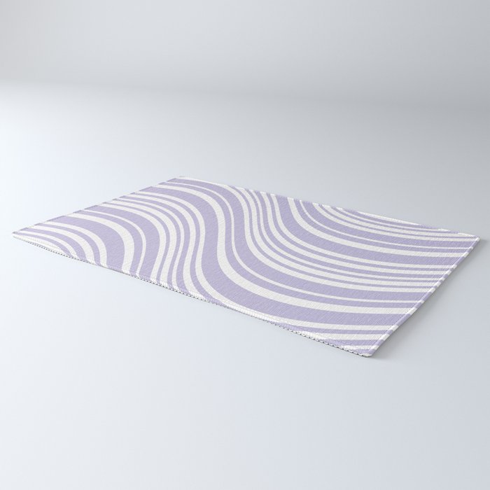 Wavy Stripes XXVIII - Lilac Purple Rug Gallery Image 3