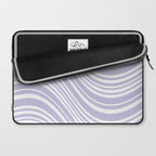 Wavy Stripes XXVIII - Lilac Purple Laptop Sleeve Gallery Image 2